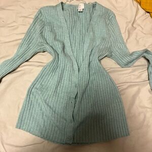 Blue turquoise sea foam cardigan with a relaxed fit #cardiganlove #seafoam